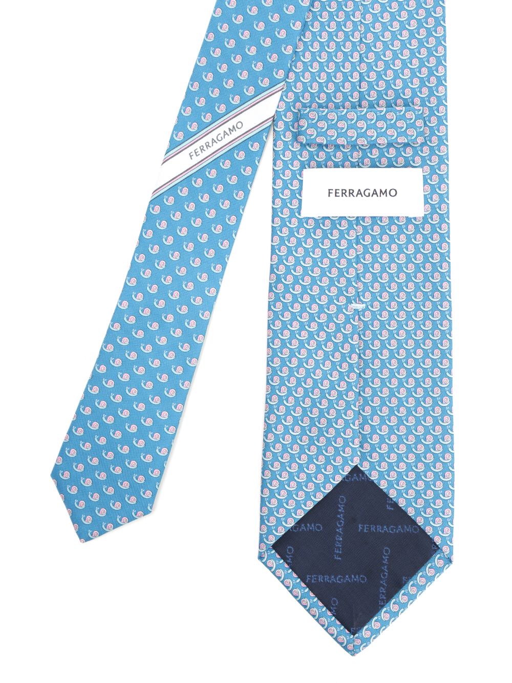 Ferragamo Silk Tie Scarves And Foulards - Light blue | cca18e17735c3907760dcff08941af8e1b79f79e