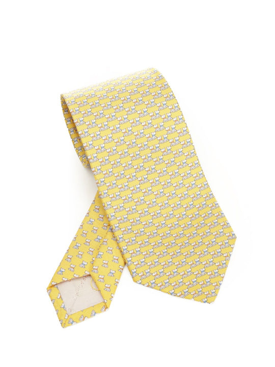 Silk Tie Scarves And Foulards Yellow