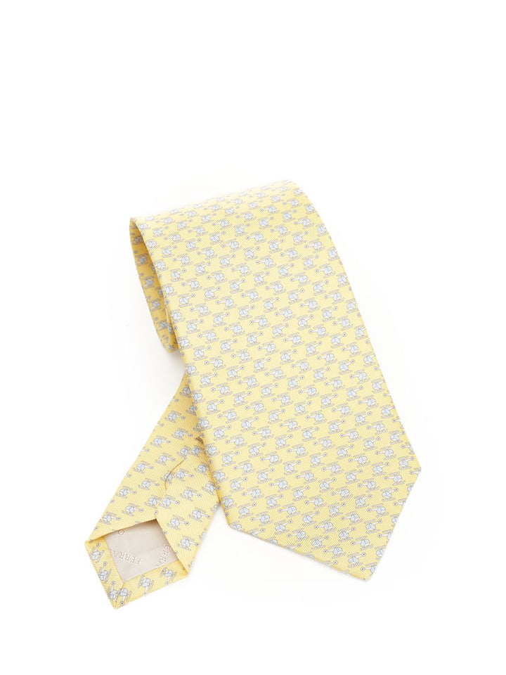 Ferragamo Silk Tie Scarves And Foulards - Yellow | 28f1ea9afe922d642fc00db1779acf86cccdcb41