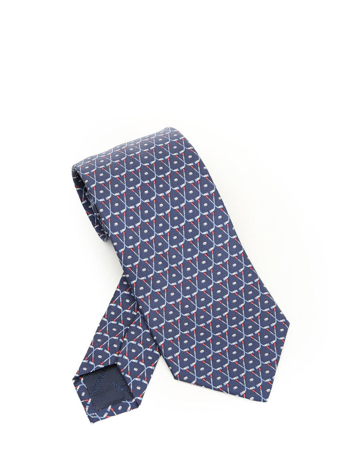 Ferragamo Hockey Ties And Bow Ties - Blue | 1126a5952a8dc23e9de9af78cf225cc34571dee8