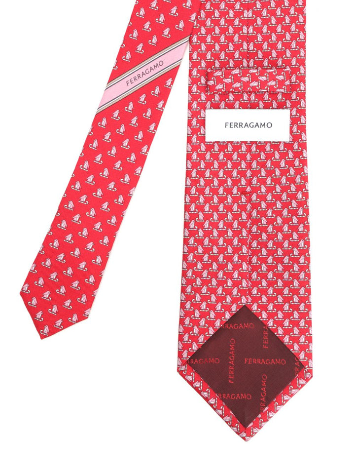 Ferragamo Silk Tie Scarves And Foulards - Red | 3566634db1535ce7ca9c00400e51413e39806650