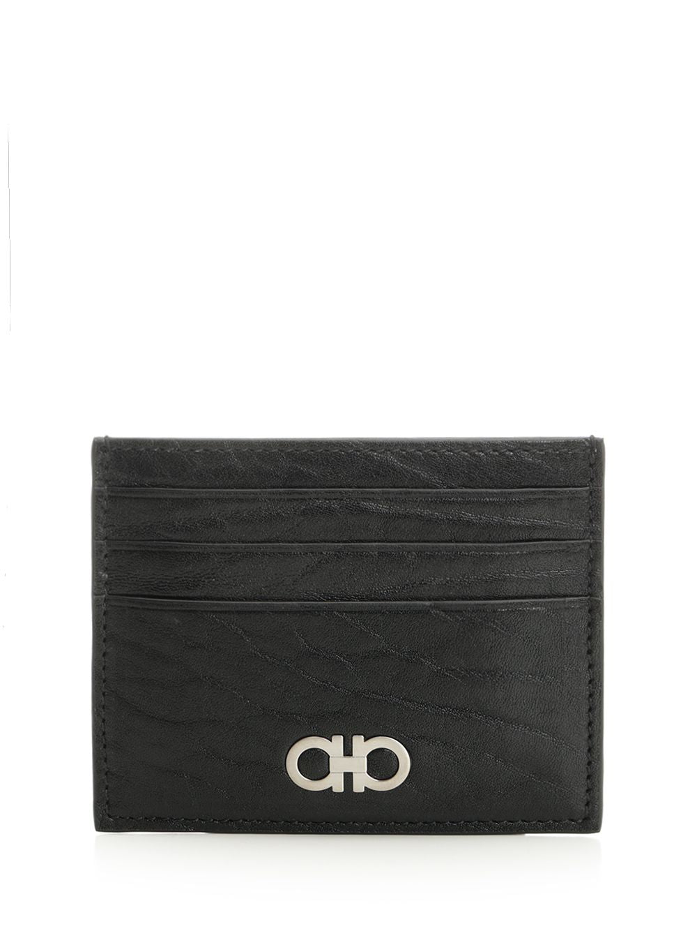 Ferragamo Card Holder Gancini Wallets - Black | d9048accdc43d18f30d1c40f2d53cd1865228124