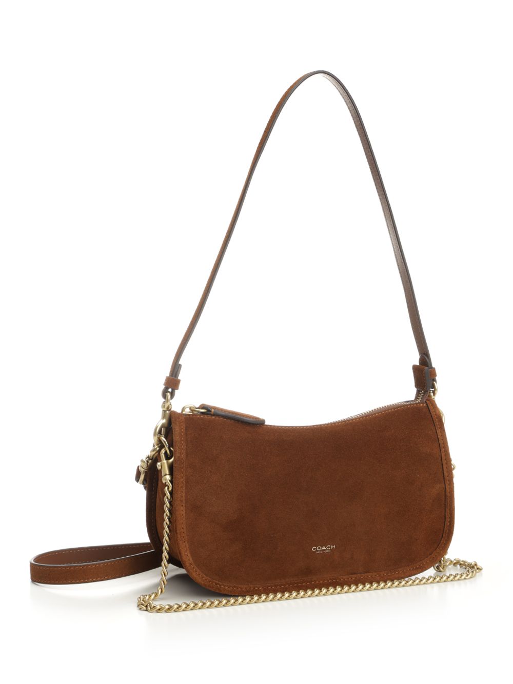 Coach Suede Waverly Bag Shoulder Bags - Brown | baa600f509e3a430928925617ad1c2d88bfad59c
