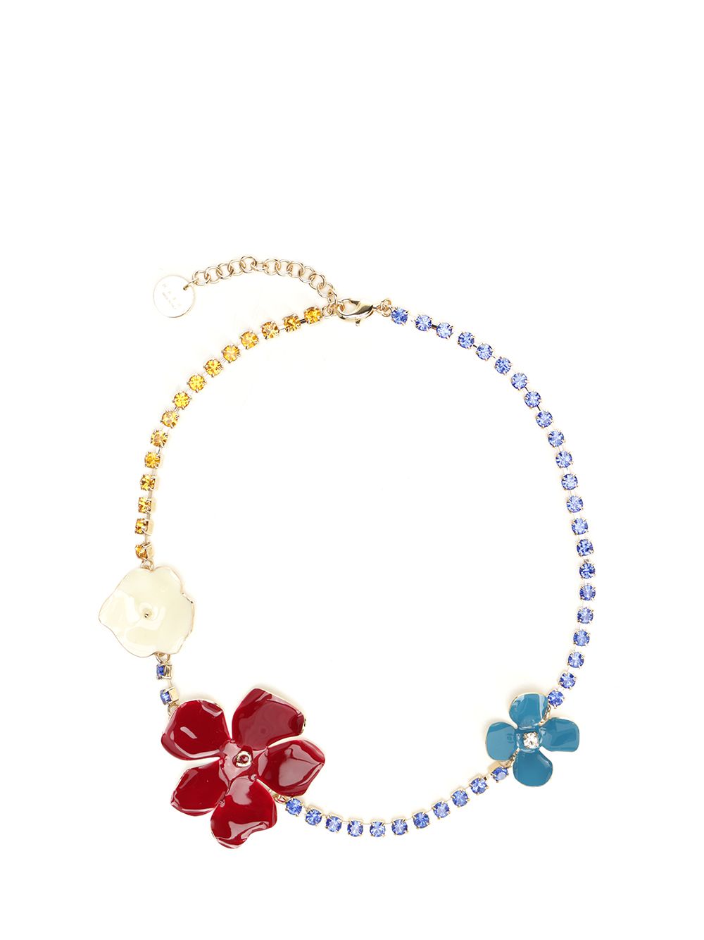Marni Necklace With Multicolored Enameled Flowers Jewelry - Multicolor | 307aeedc5eafd4713564e4734e85e050ff3e49cb