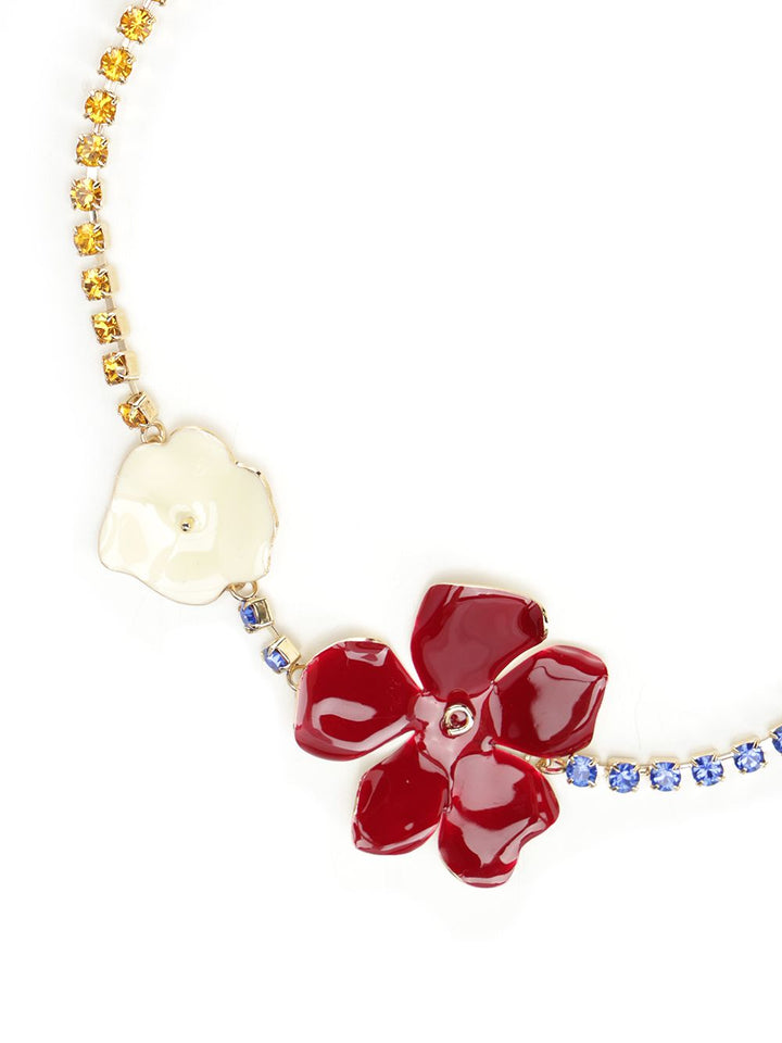 Marni Necklace With Multicolored Enameled Flowers Jewelry - Multicolor | acabe6afab8c8ed6827d2429369cedeaf22e7196