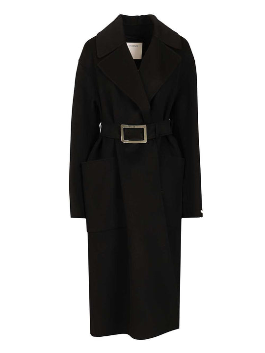 Pure Wool Dressing Gown Coat Coats Black