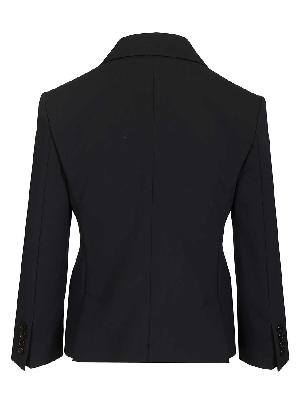 Max Mara Dorico Cropped Double Breasted Wool Blazer Jackets - Blue | b8c90f8a4debbf1849635502ece0bb58e7d27d61