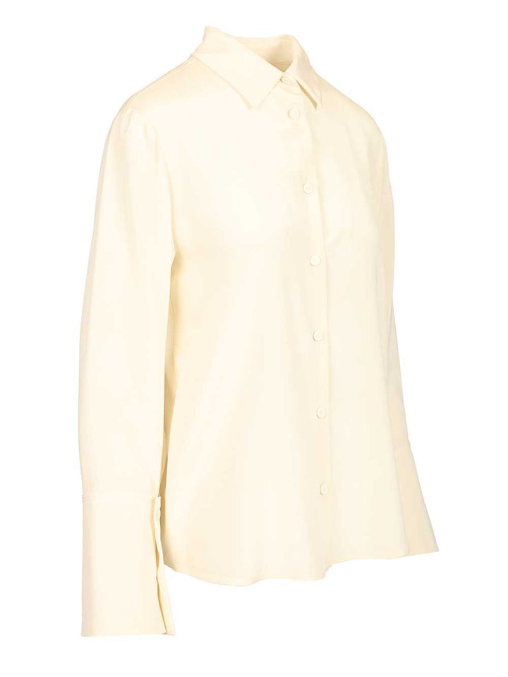 Max Mara Voliera Oversize Shirt Silk Cady Shirts - White | 543c8c18c7837b863cc3b545ca00a6d5270bd653