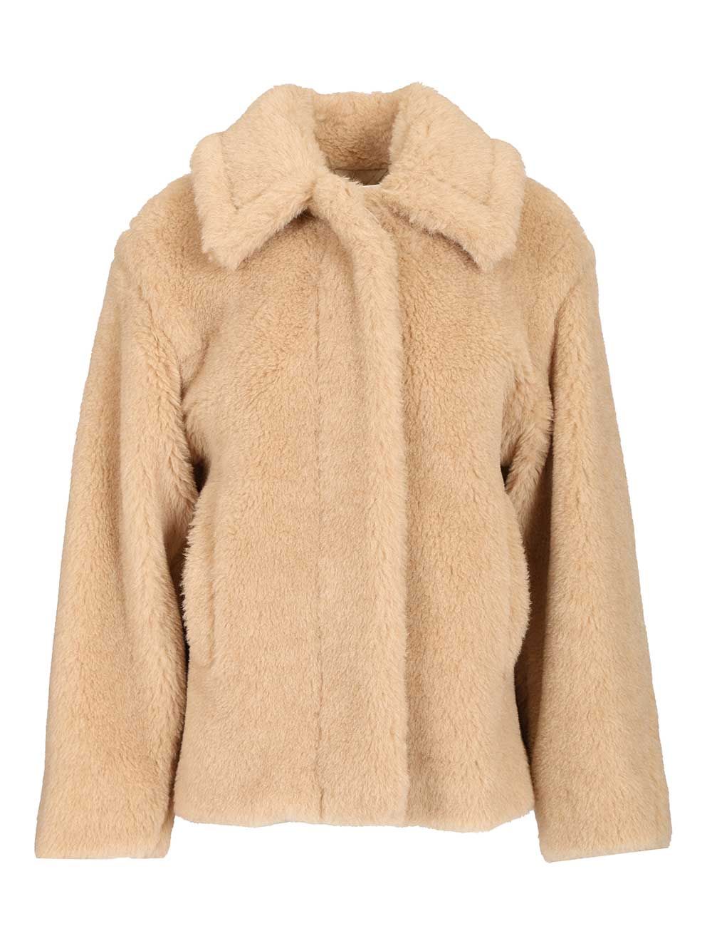 Max Mara Alpaca And Wool Teddy Crop Coat Coats - Beige | 38946fcce129b2460e564bd64f53e46c8fabca39