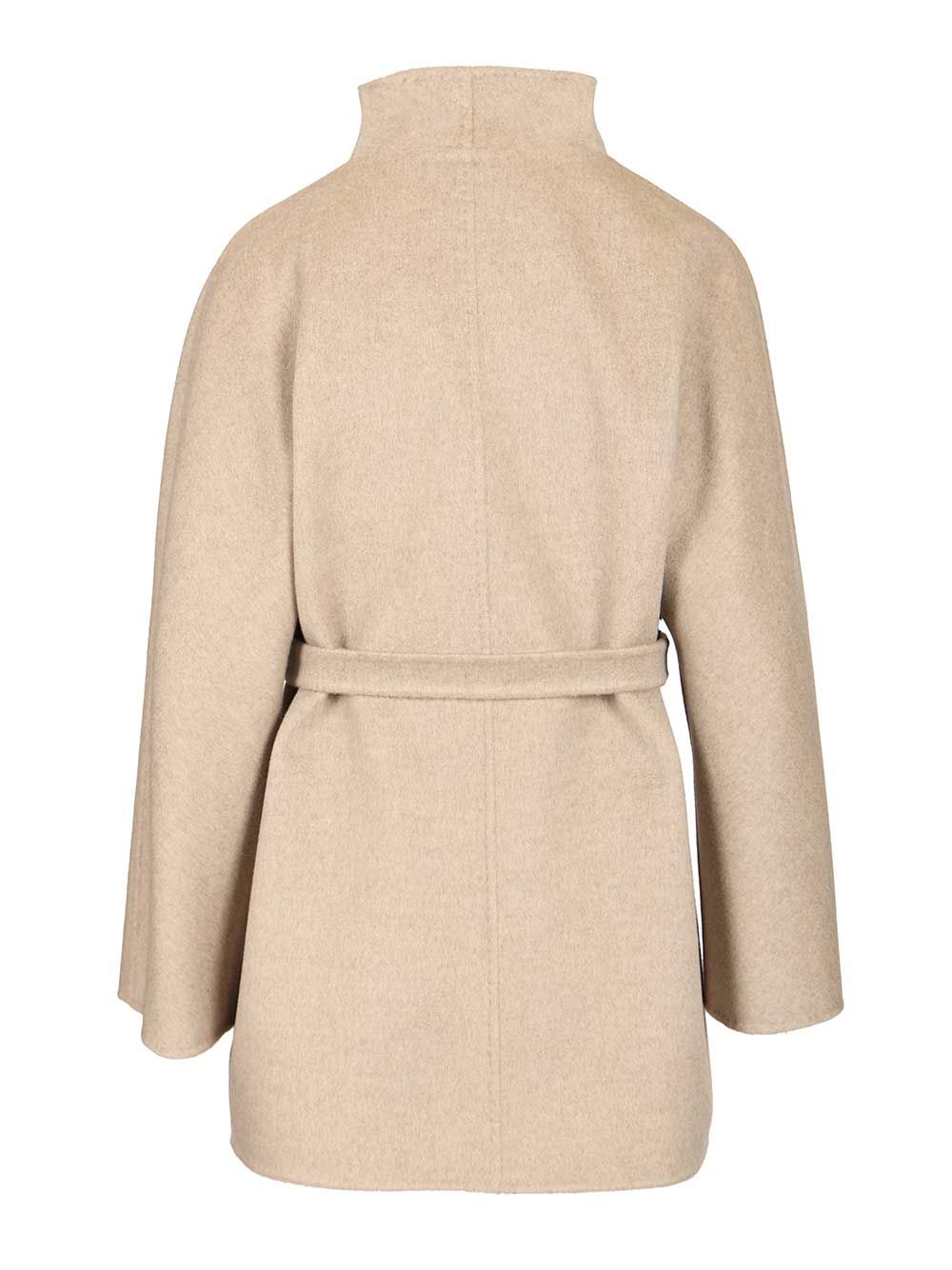 Max Mara Edile Short Belted Cashmere Coat Coats - Beige | 3cb3101d926360c3e307405eb6af6de419a66366