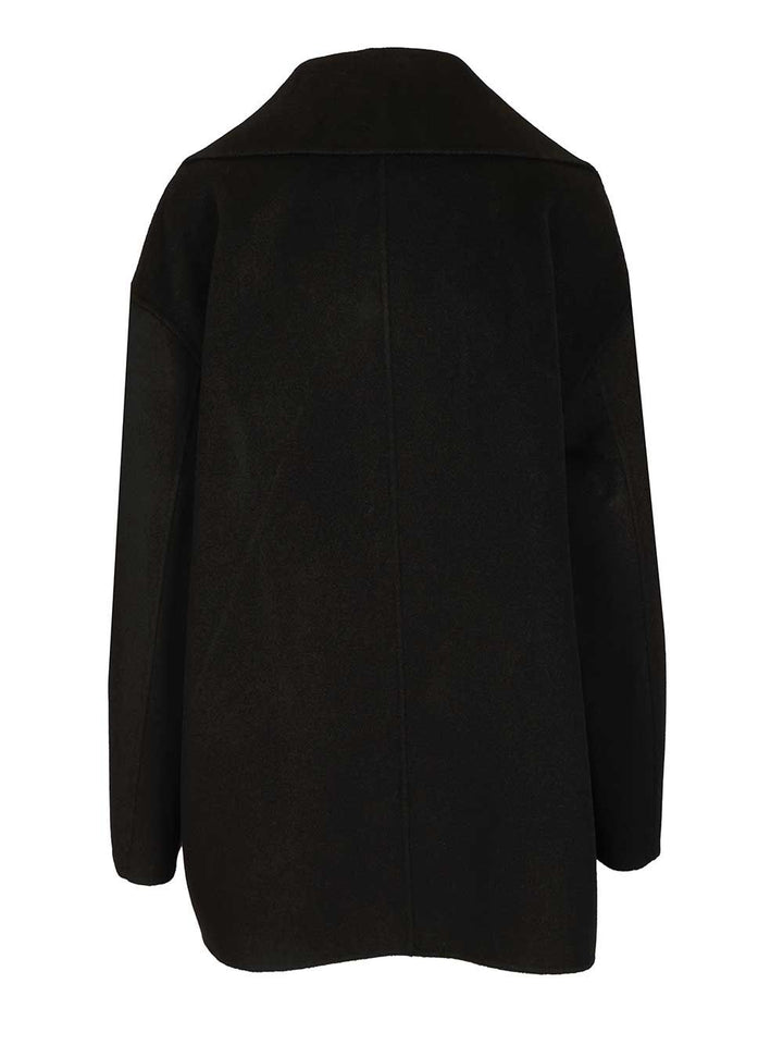 Max Mara Studio Double-Breasted Wool And Cashmere Jacket Coats - Black | 7abd39f783dbf1636188c6288b69cb0bf10d852c