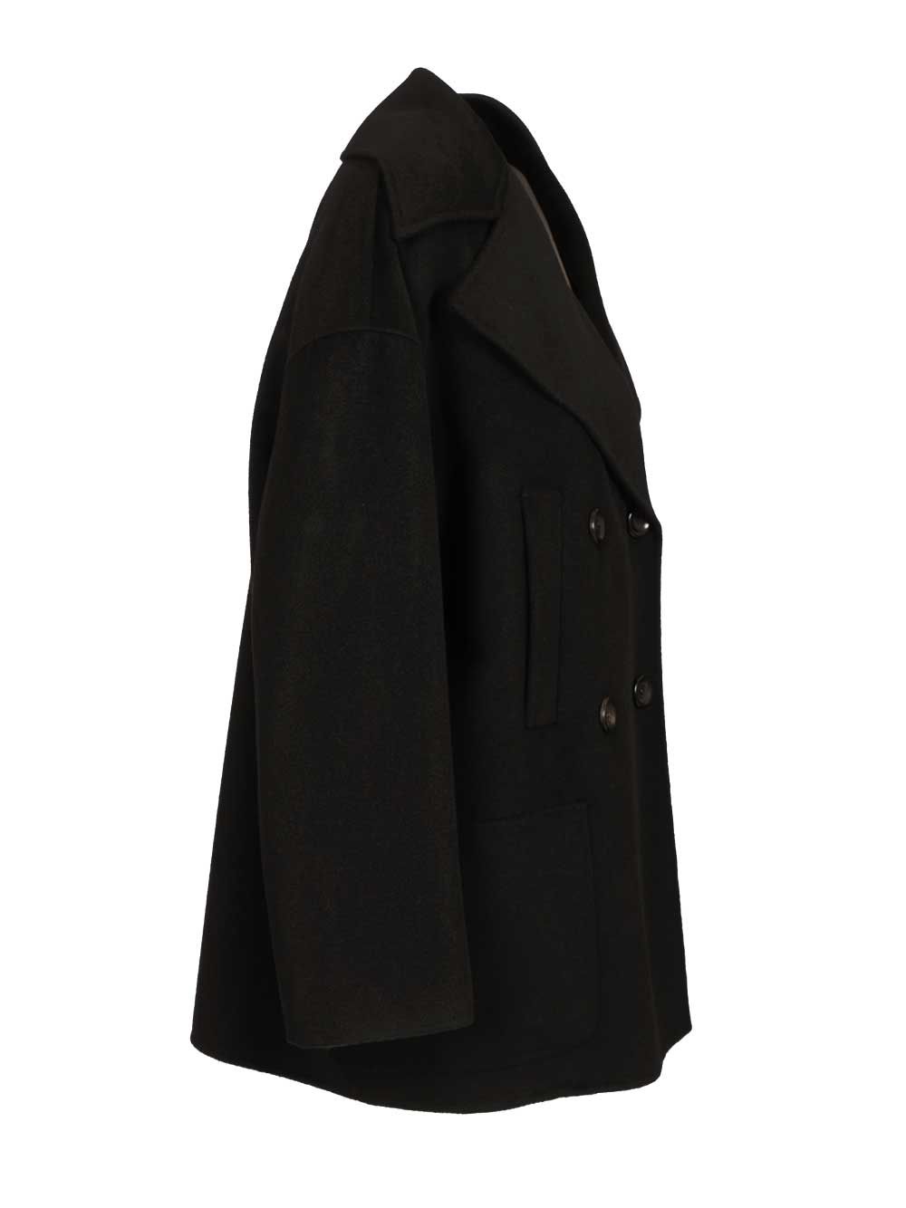 Max Mara Studio Double-Breasted Wool And Cashmere Jacket Coats - Black | 7868bc0270a1fa37f95a9be1f15841e17abc5a8b