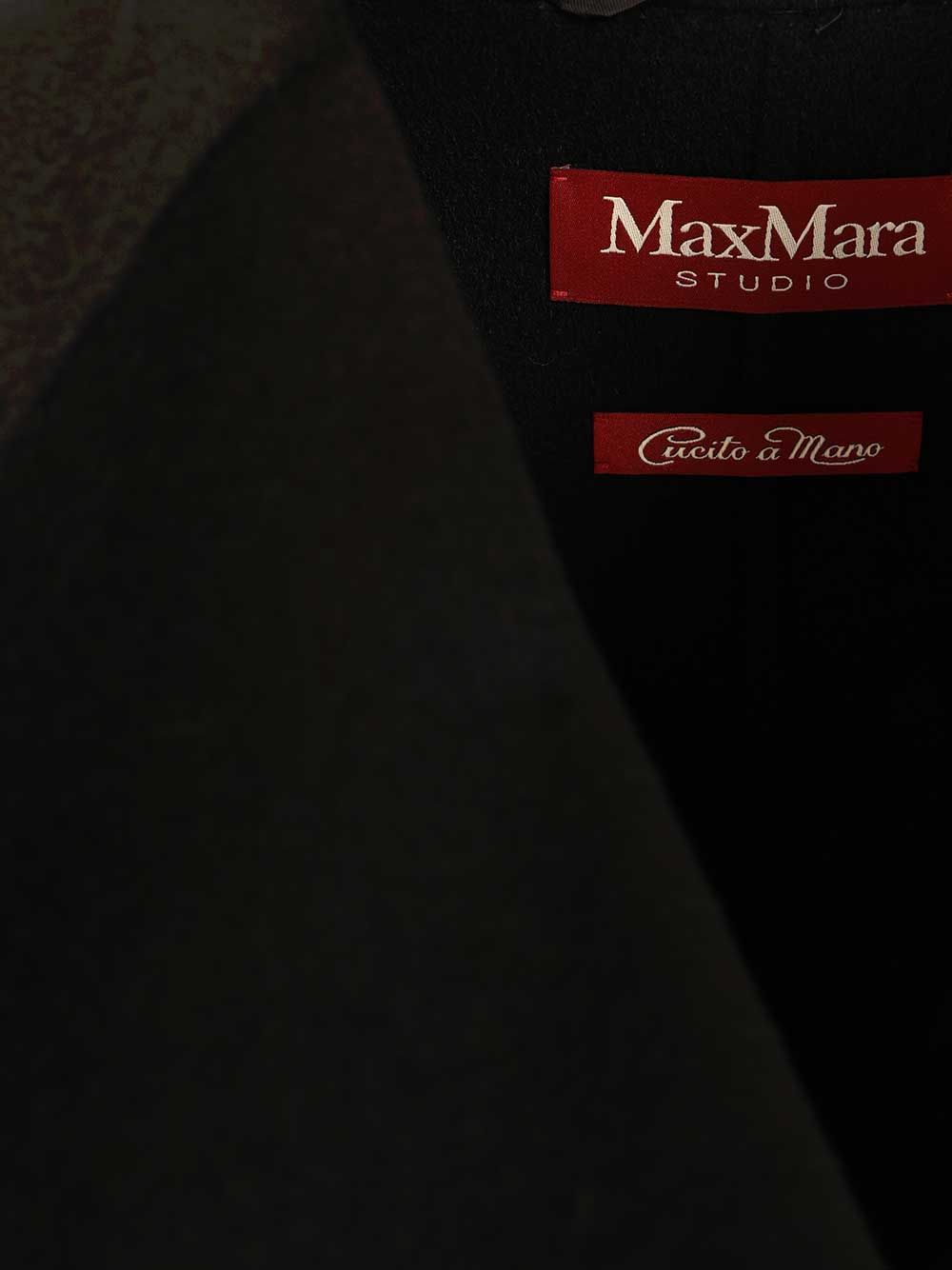 Max Mara Studio Double-Breasted Wool And Cashmere Jacket Coats - Black | 46dd6c0f6d3ac44358cc3b35096cf46c14bc9830