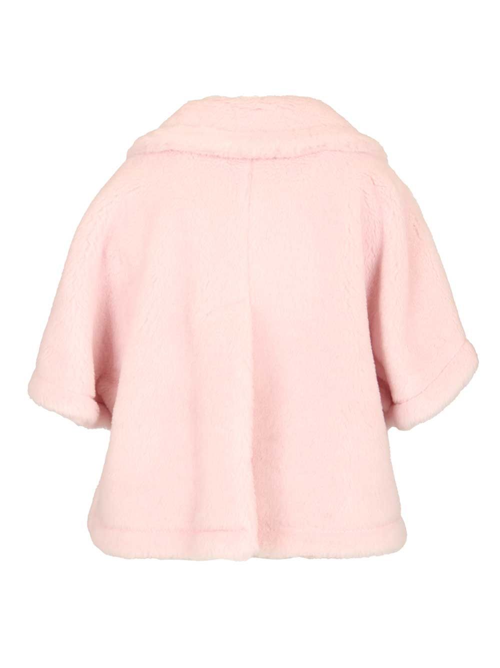 Max Mara Corvino1 Alpaca-Cashmere- Silk Teddy Cape Coats - Rose | 84687a2ffe94edd2a6d3fd32113357d3fc74a11d