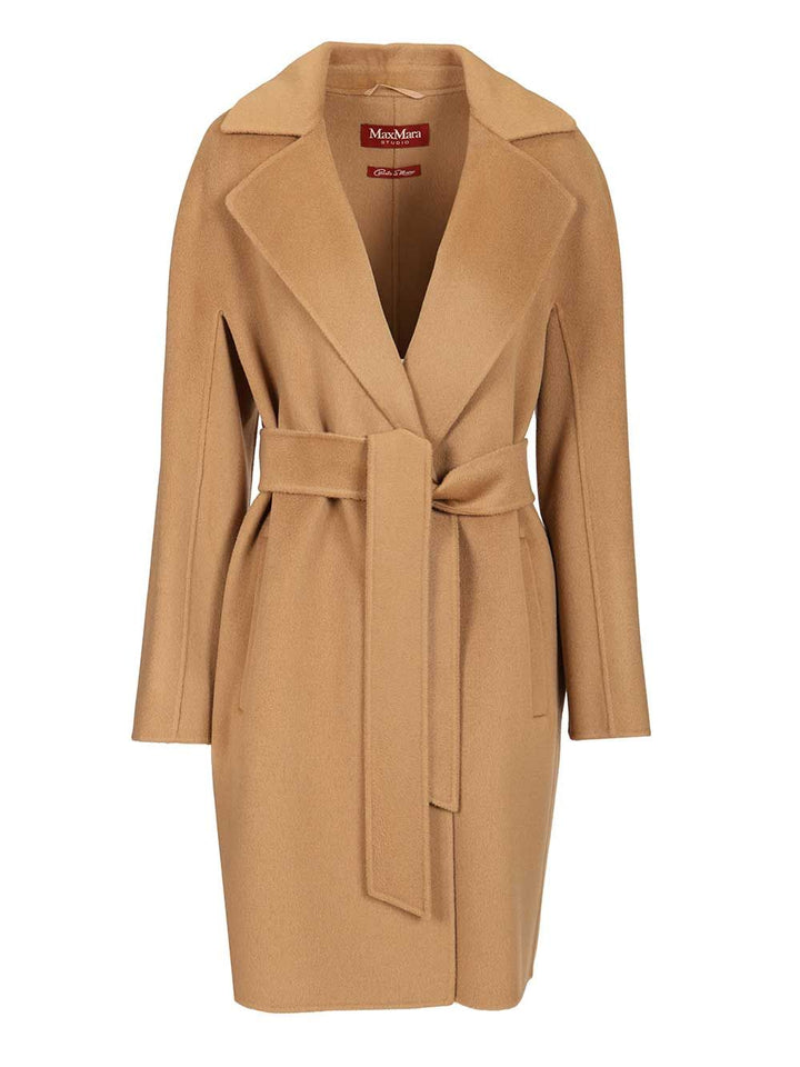 Max Mara Studio Wool And Cashmere Coat Coats - Beige | 4bb063419a395a94c7b35e40f27772df1141ce85