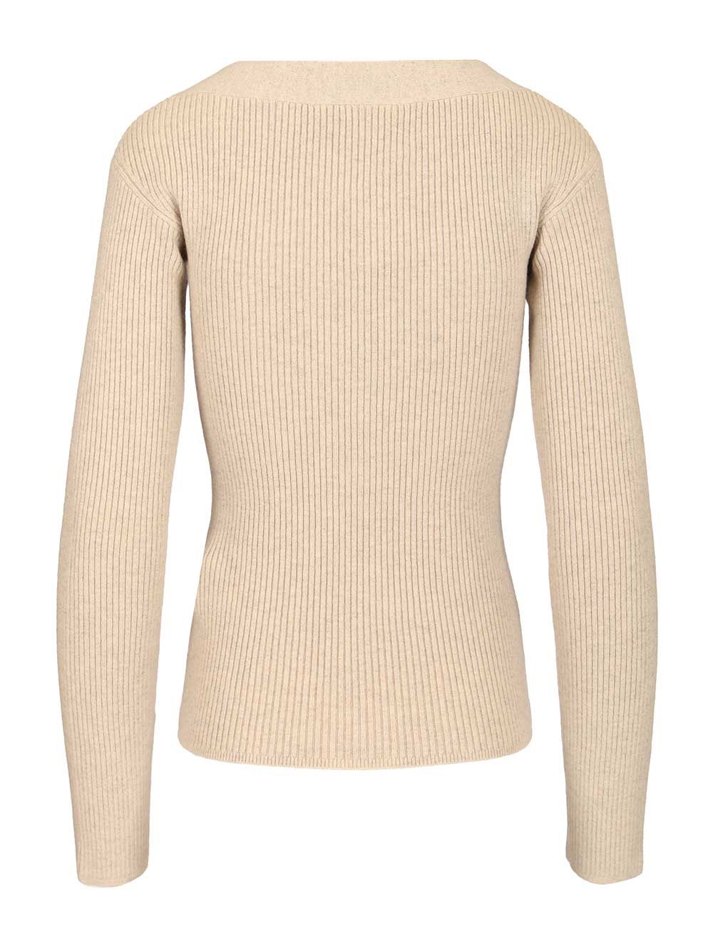 Max Mara Gioiosa V Neck Ribbed Cardigan Wool Cashmere Knitwear - Beige | df934c7310f312802deb018f6b9a5021cd576d18