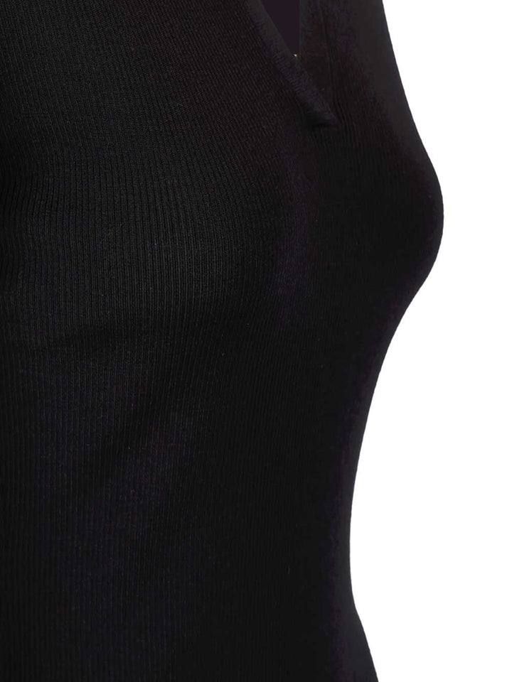 Max Mara Albero Ribbed Short Sleeve Wool Polo Knitwear - Black | d1daadfbf4469dd64875d15659d484cb96cf3cc6