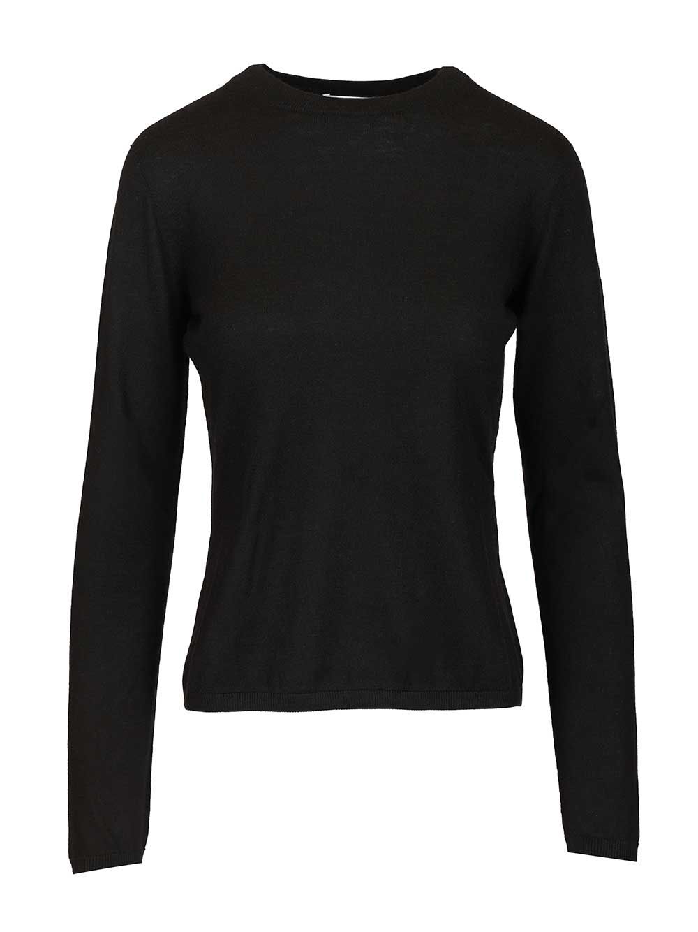 Max Mara Cashmere Crew Neck Sweater Knitwear - Black | 865f5561debea6711645f809359922d9b5519941