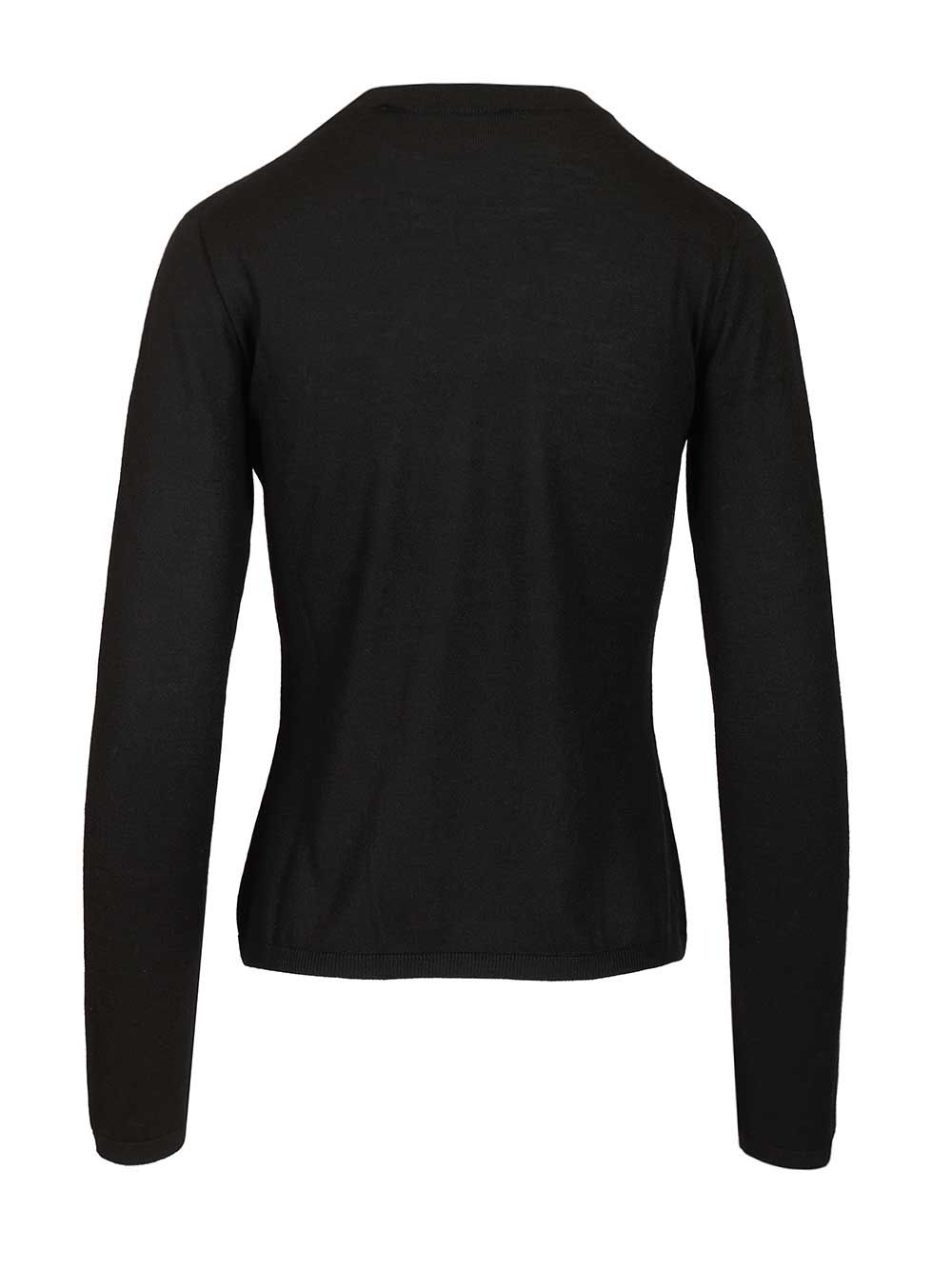 Max Mara Pittura Crewneck Fine Cashmere Knit Knitwear - Black | 7cc44b71ab41fee0e961b6715e2cbf5d0f60fd67