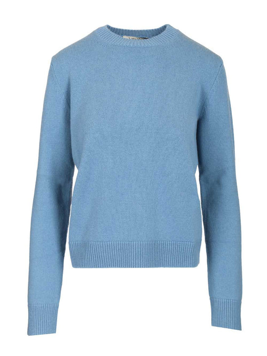 Fresia Sweater In Wool And Cashmere Knitwear Light Blue