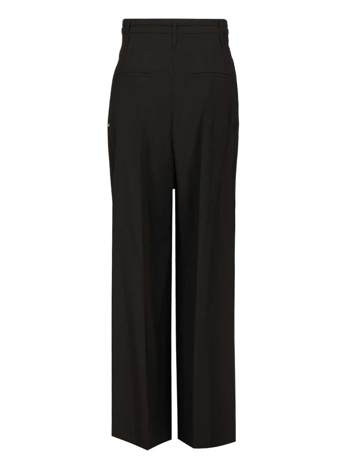 Sportmax Spxbautta Stretch Wool Pence Trousers - Black | a15587c07f3570014bc97046af5defef790ffa40