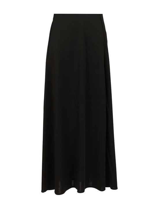 Stilla Wool Interlock Long Skirt Skirts Black