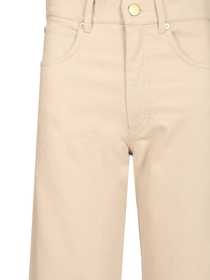 'S Max Mara Emily Cotton Canvas Denim Jeans - Beige | 84d8280996911274b9e2dd9f0178fc77c342225f