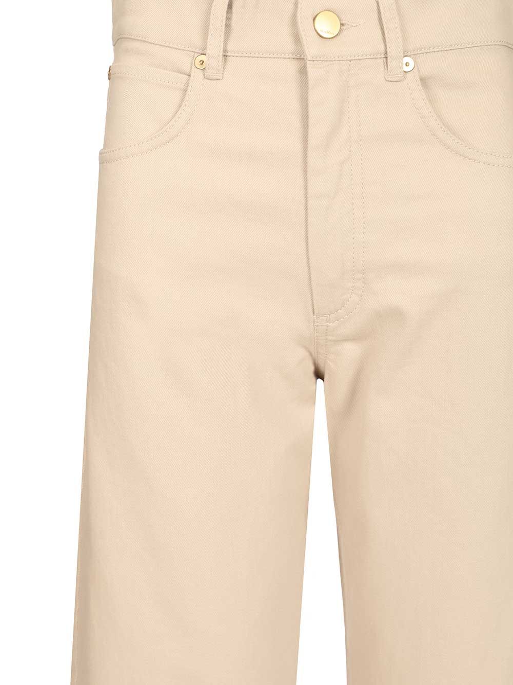 'S Max Mara Bull Stretch Trousers Jeans - Beige | 84d8280996911274b9e2dd9f0178fc77c342225f