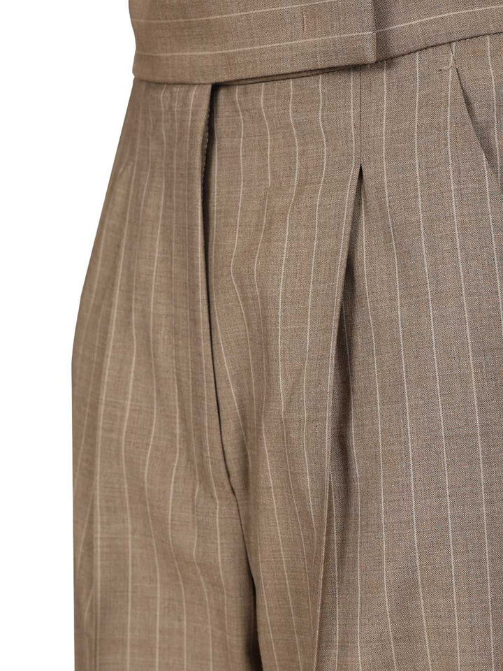 Max Mara Pinstriped Trousers - Brown | 2c23ea506b6bb7048ff4a2f0c7dd508d92a5fef3
