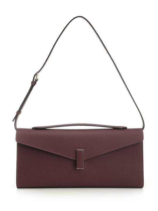 Iside Clutch With Handle And Strap Clutches Bordeaux