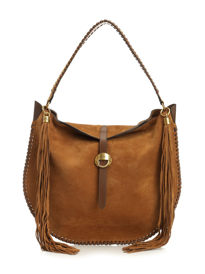 Isabel Marant Oskan Soft Folk-Gz Shoulder Bags - Brown | e66673aa58d309b50b34ae50898baa8e5c676b31