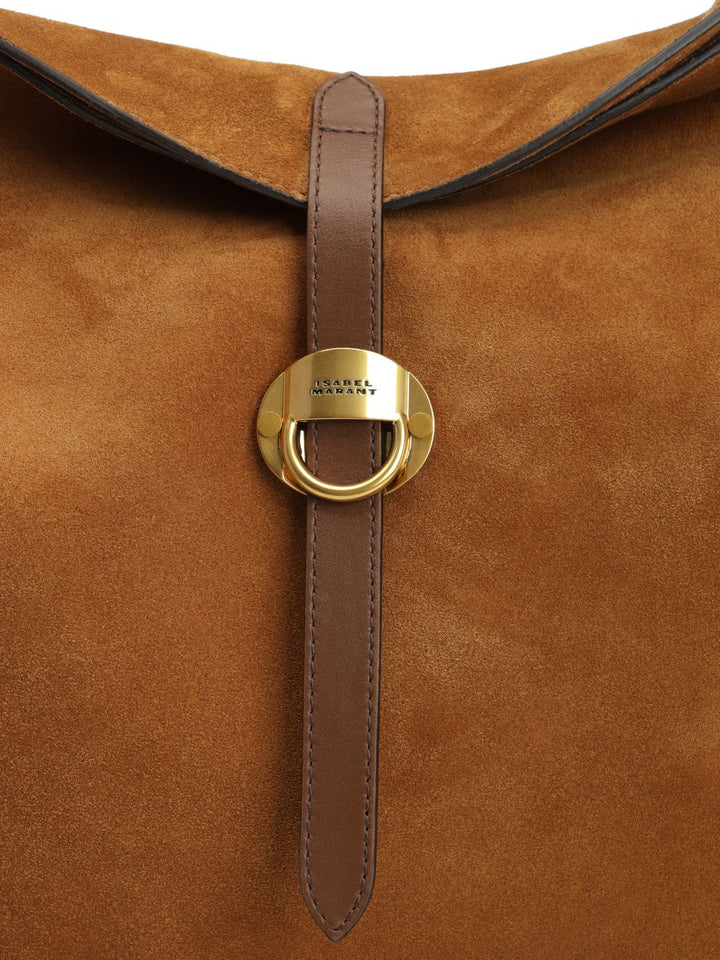 Isabel Marant Oskan Soft Folk-Gz Shoulder Bags - Brown | de6ea1cf432f56eb934d09d971c304b4cdbd8ba2