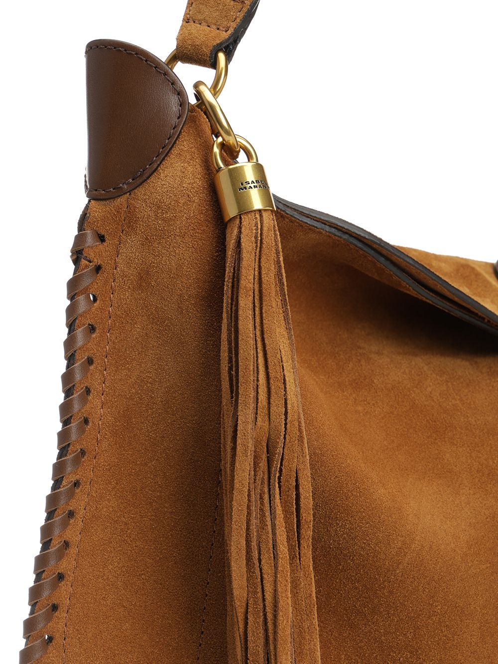 Isabel Marant Oskan Soft Folk-Gz Shoulder Bags - Brown | 122d9b557127d785e8c0fadcd2c08551cd0ad64b