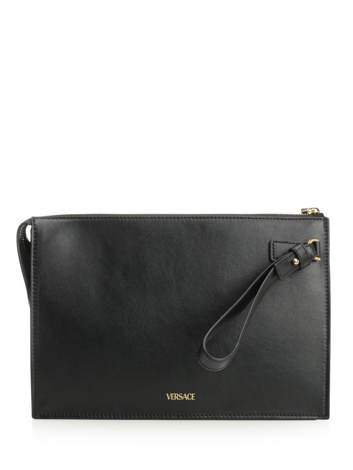 Versace Pouch With Leather Gusset Small leather goods - Black | 1302e7e0522fb55e791814934bd2547e1adab52c