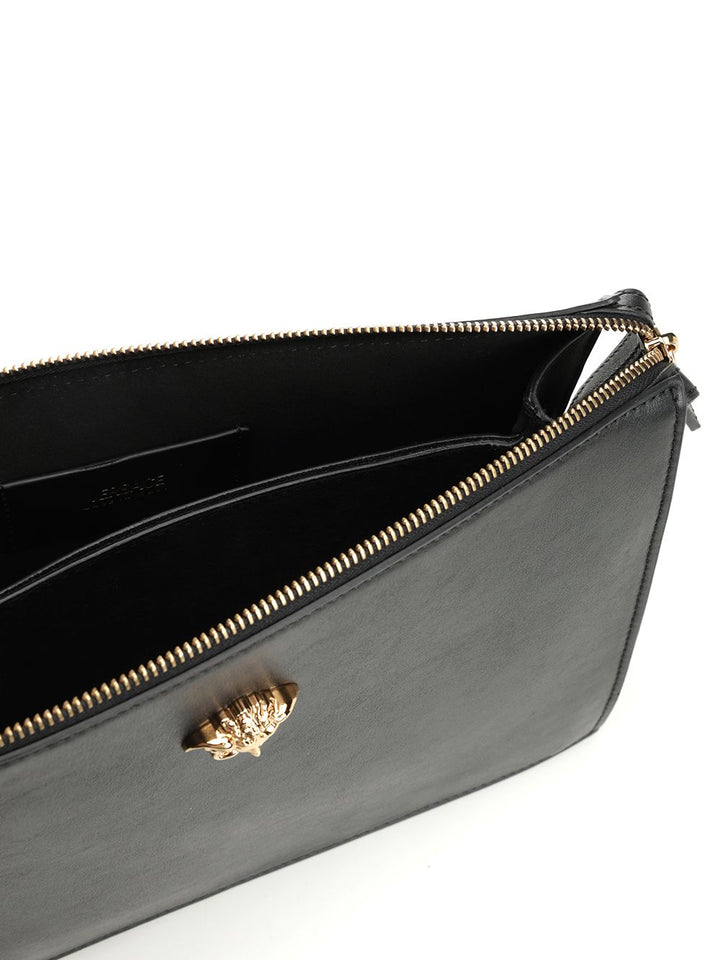 Versace Pouch With Leather Gusset Small leather goods - Black | a04d1fd2591606bd2a38ca941c0c1114872d0474