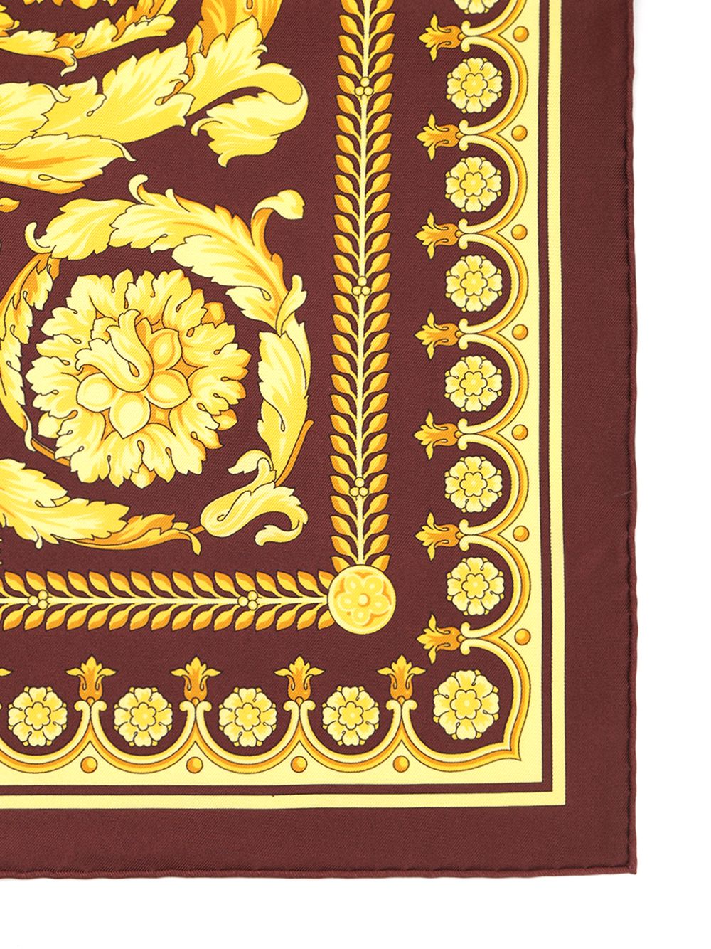 Versace Foulard 90x90 Barocco 92 Printed Bio Silk Twill Scarves And Foulards - Bordeaux | 4dc4cbd4ba501a578298e0fba559c133675d7d2f