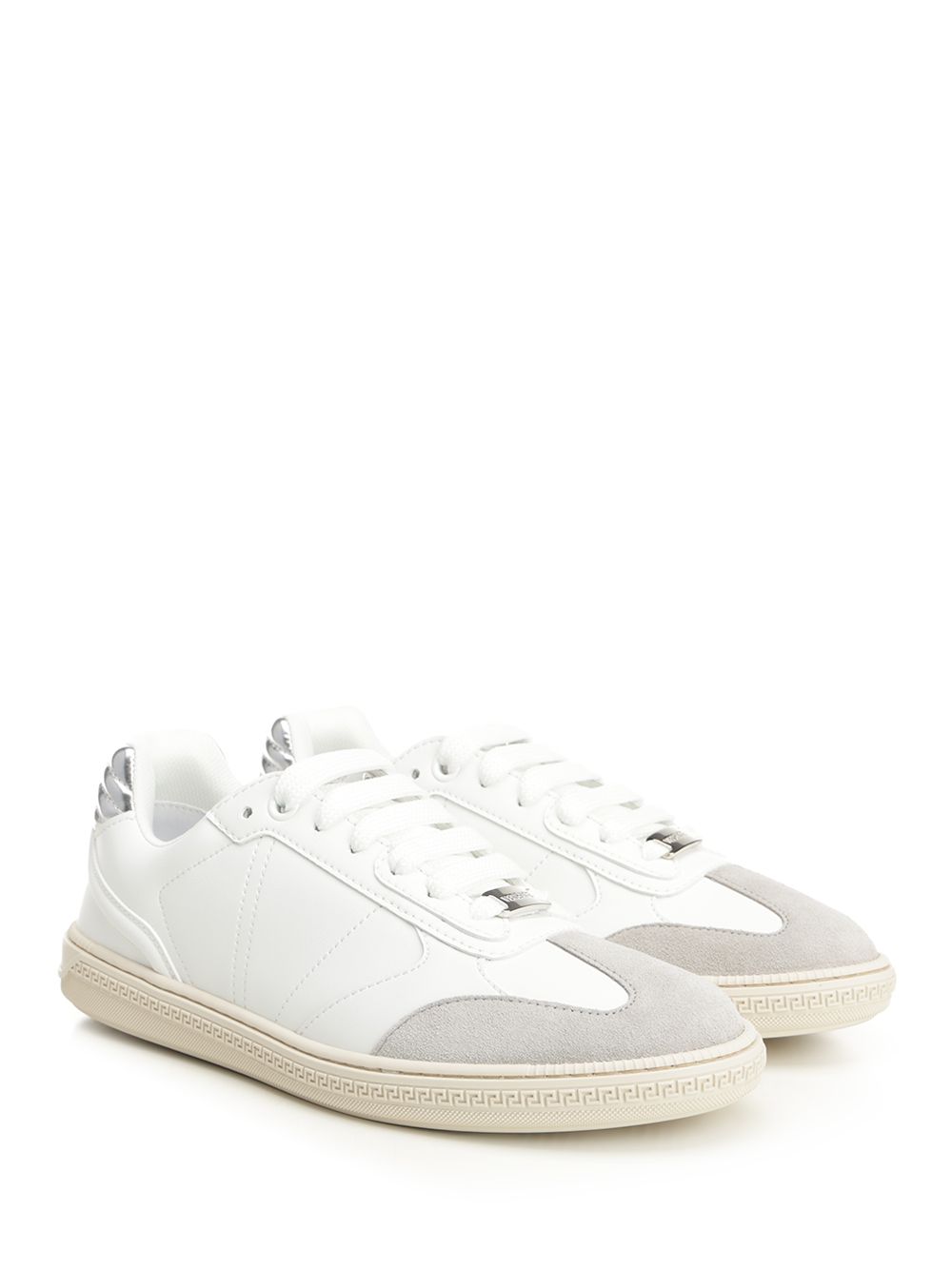 Versace Greca Court Sneakers - White | 876a4177249aade26dbf2fc06b32a94778c03cf7