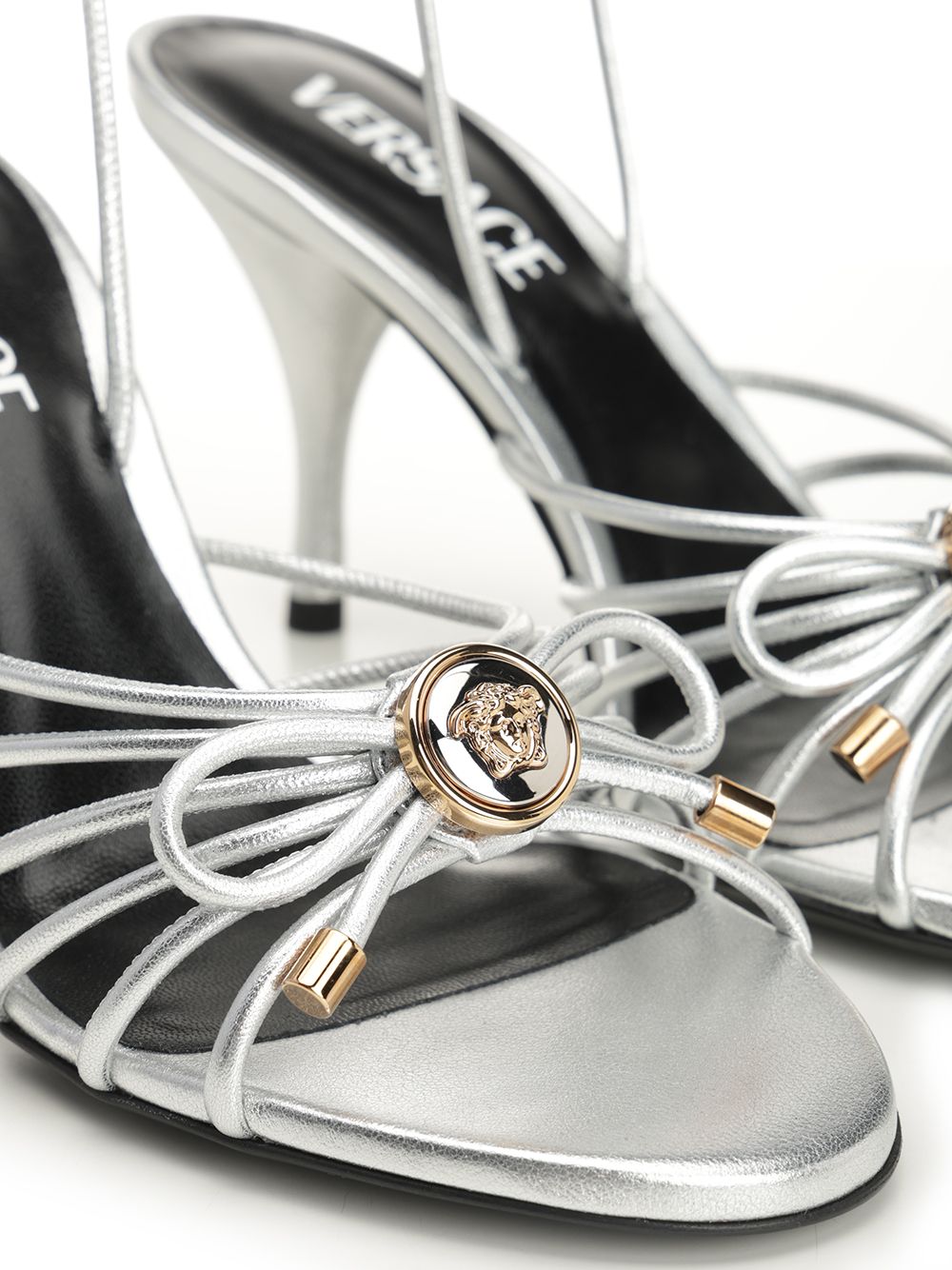 Versace Silver Leather Sandal Sandals - Silver | a613f6f69a8a229c3d77e821b3126dfbc2bd8973
