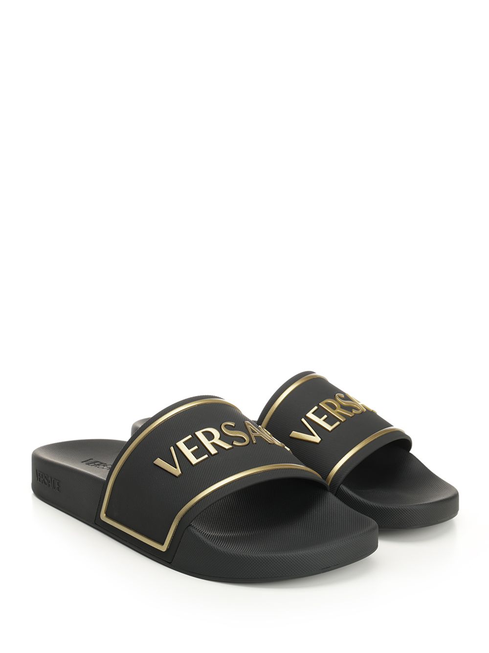 Versace Rubber Slides Scarpe basse - Black | a58ad17dab19472bcb3ae2b6494e3f24b462d321
