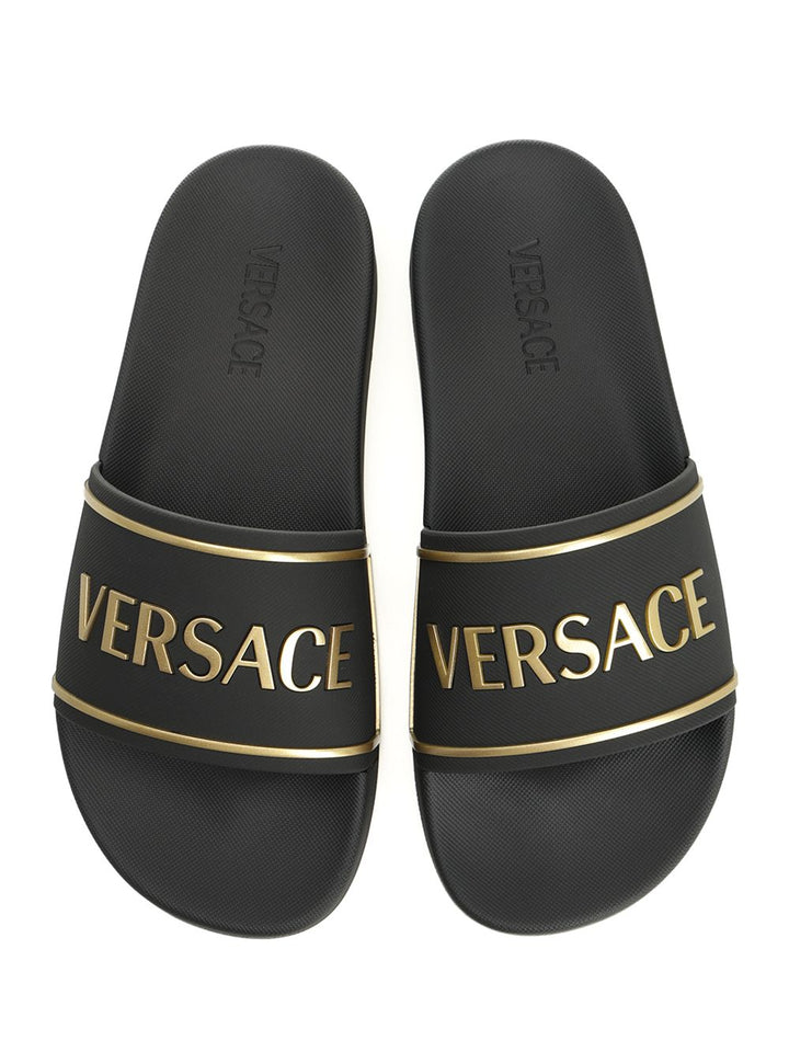 Versace Rubber Slides Scarpe basse - Black | 27f9d5ee8002670cb4fb70ed405a7ee9e467ef9b