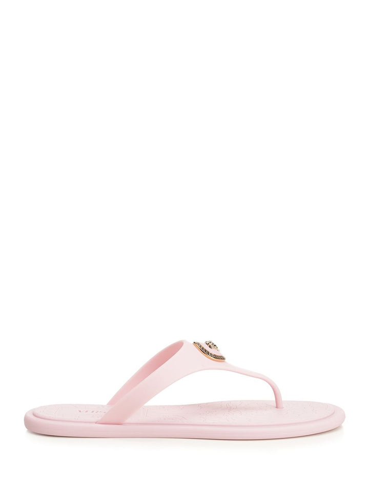 Versace Rubber Slides Sandals - Rose | 5a7bbcda566eeaa0035d32e7b0d8890b944e79a3