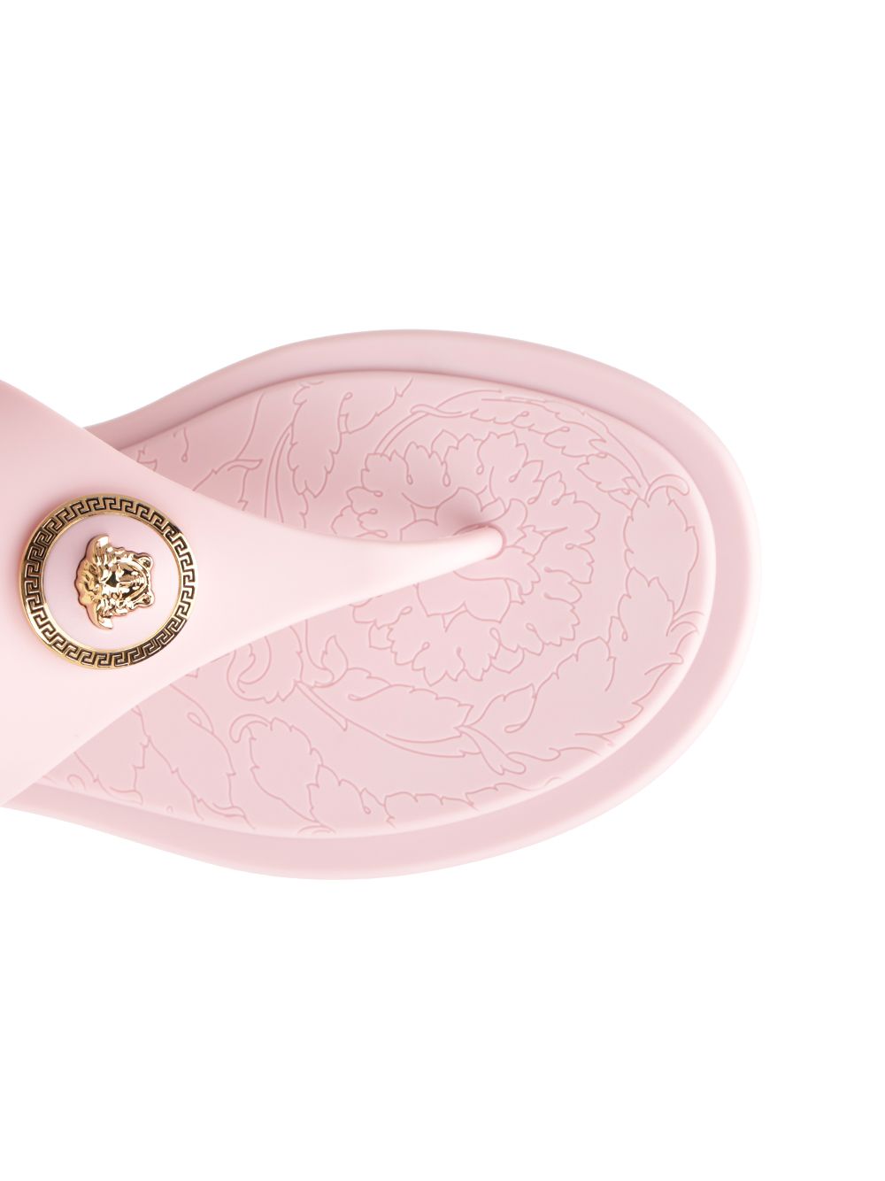 Versace Rubber Slides Sandals - Rose | 1c9f7f830b9b419ec50648b8a148fb83a4ea13b5