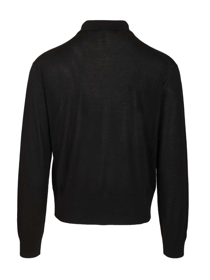 Versace Cotton And Silk Cardigan Shirts - Black | 6733227eacdeb4570f6273db6f26b18f94ae55fe