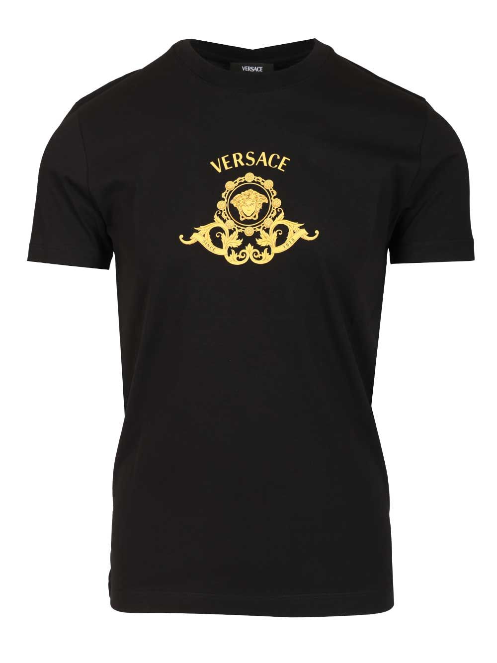 Versace Cotton T-Shirt - Black | 40e027e93dc398c4a0d55f3db4d6c9639e908739