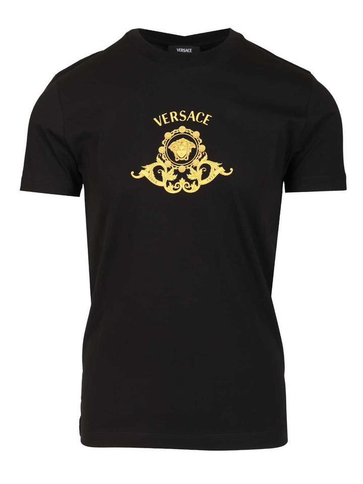 Versace Cotton T-Shirt - Black | 40e027e93dc398c4a0d55f3db4d6c9639e908739