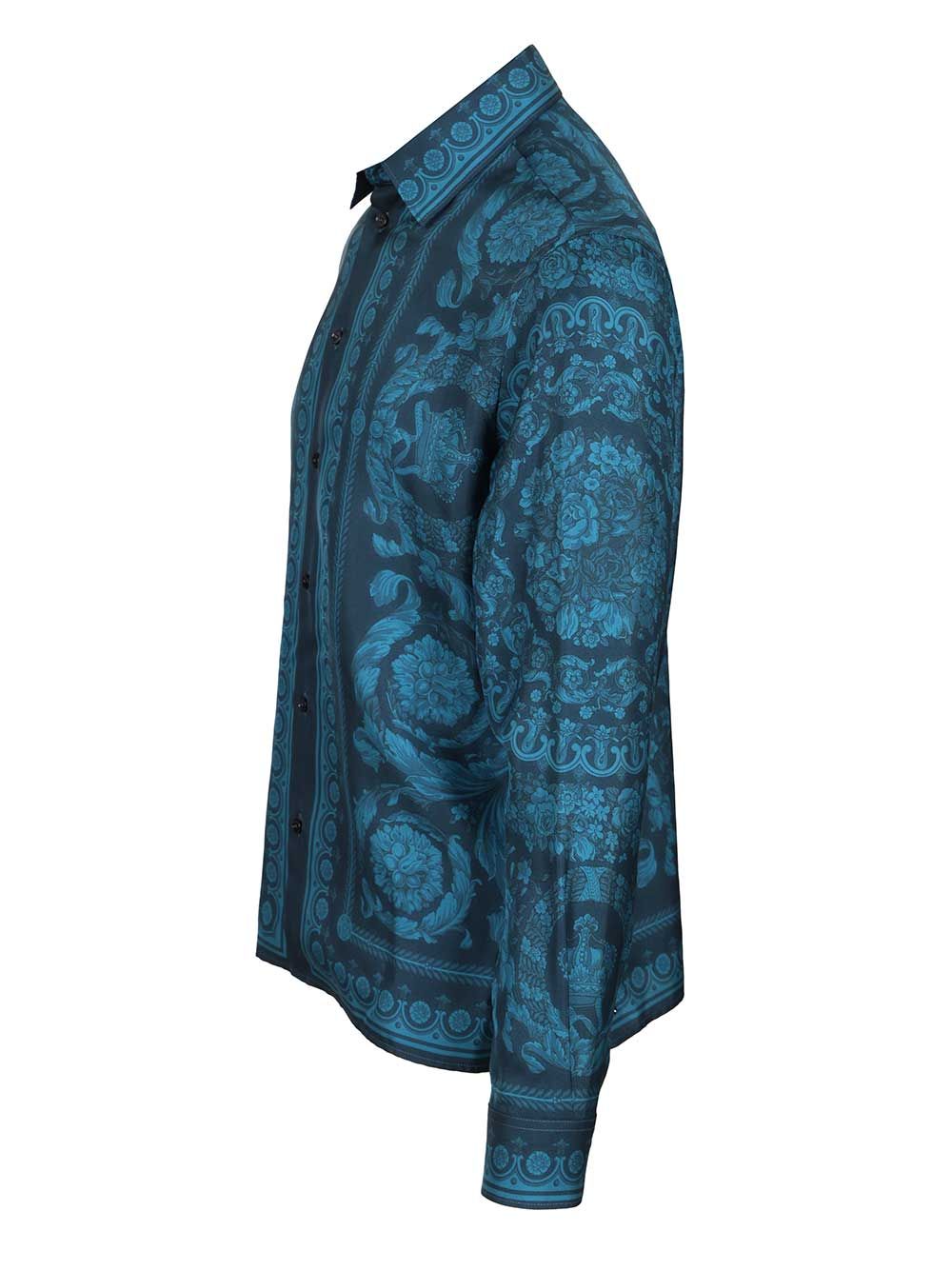 Versace Silk Shirt Shirts - Blue | 3ec4ae0cb144439a02f3b9011196054eb57b0e6c