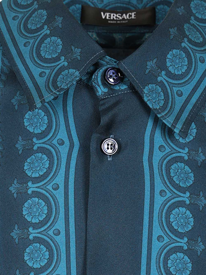 Versace Silk Shirt Shirts - Blue | c6c57e8a17653fc698b9da7e4d1971a55ff454ff