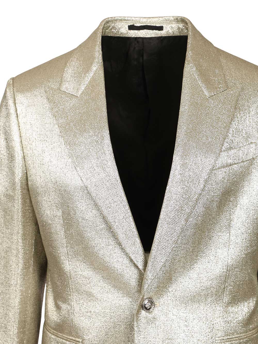 Versace Lurex Evening Blazer Jackets - Silver | 69fb020e3057c14b8dfd28a67c6f352e313f80c6