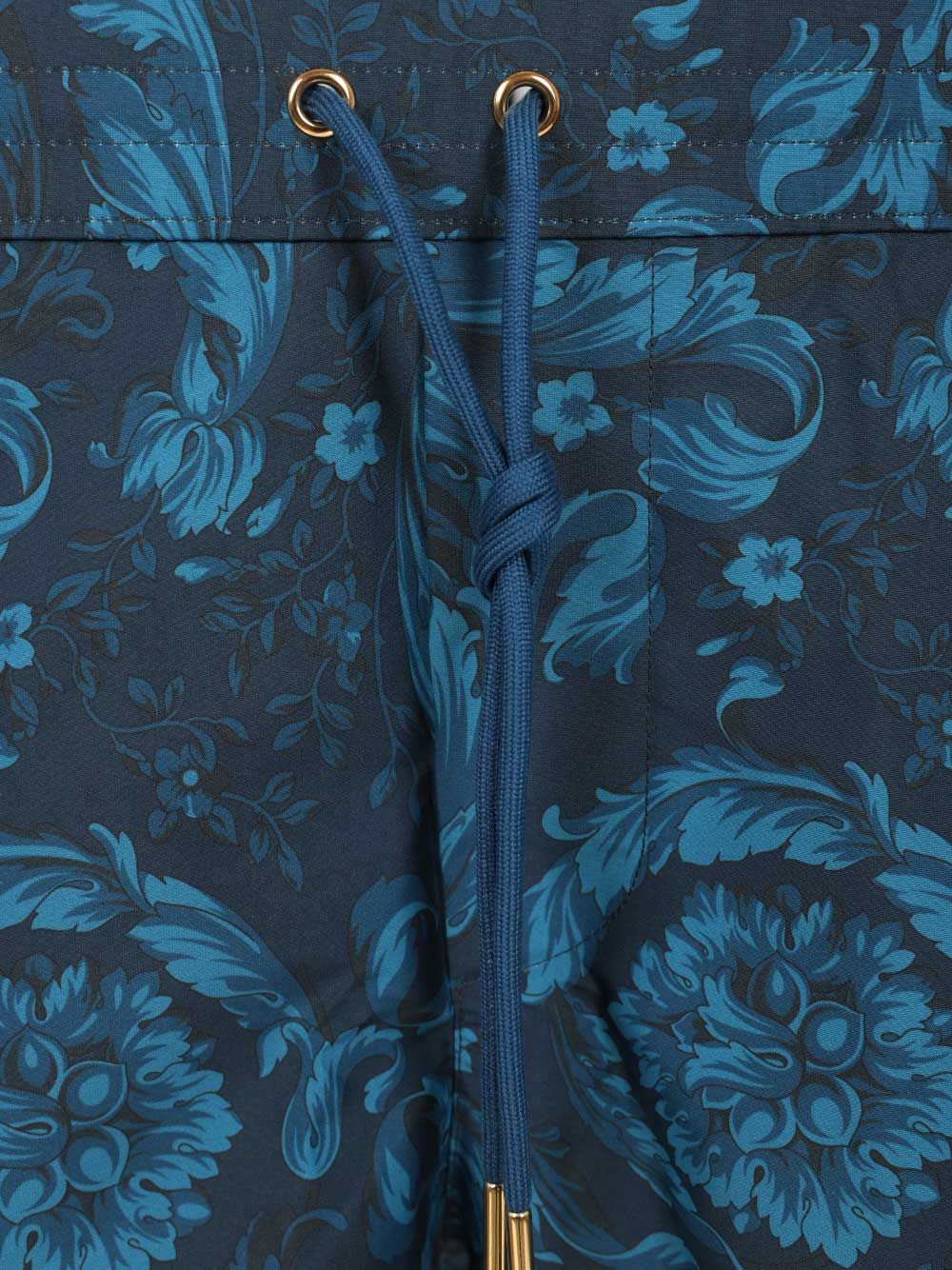 Versace Swim Boxer Nylon Golfo Recycled Fabric All Over Baroque Print Swimwear - Blue | 274d56e2878ca37c02e4068a9c5d7c65b4ef5094