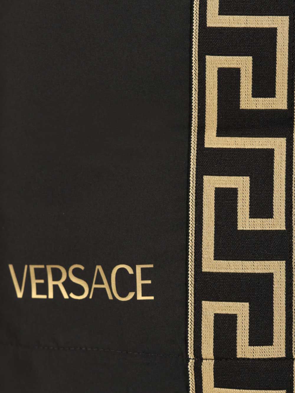 Versace Swim Shorts Nylon Golfo Reciclato+Banda Greca Swimwear - Black | af2d18d926f23b9e6e16b5b4613c000787deecba